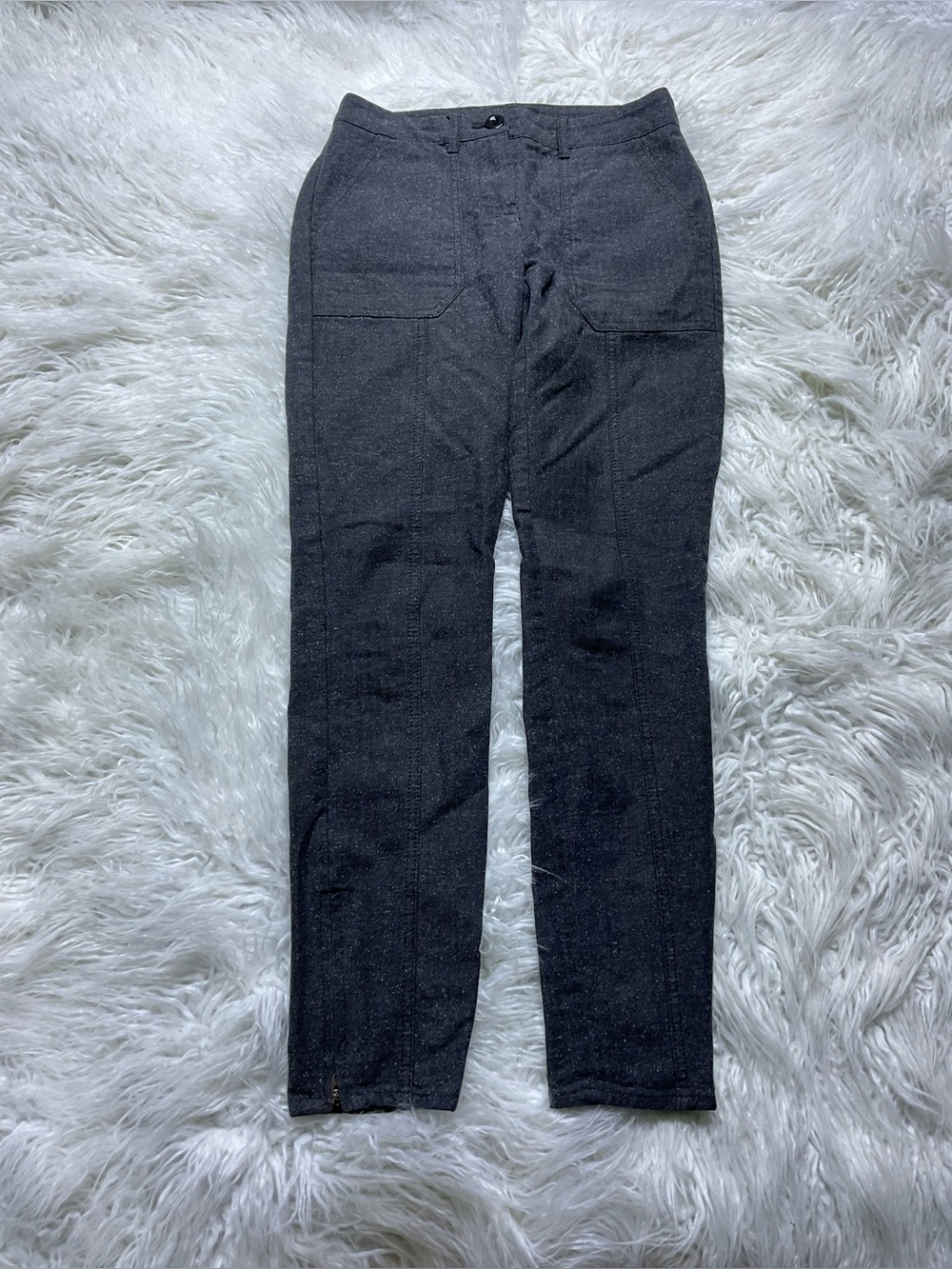 J Crew Gray Slim Pants Ankle Zip